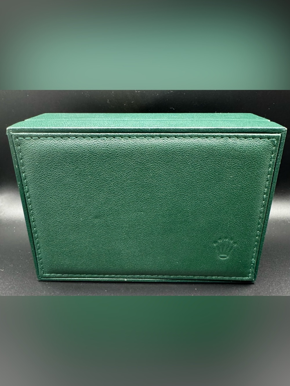Authentic Vintage Rolex Green Leather & Wood Watch Storage Box 68.00.08